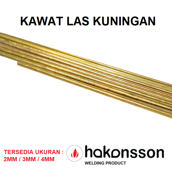 Kawat Las Kuningan 2mm 3mm 4mm HAKANSSON Brass Welding Rod (Harga 1kg)