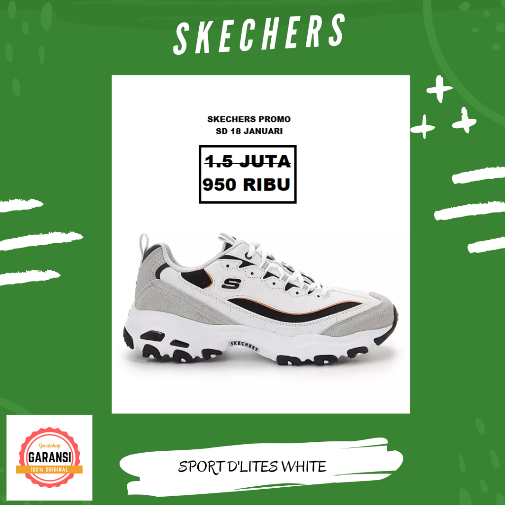 Sepatu sneakers pria SALE Skechers 100% original seri SPORT D'LITES