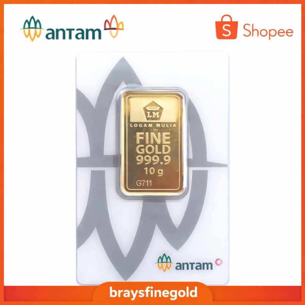 Emas Antam 10 Gram Logam Mulia 999.9 CertiEye 2025 Asli Original