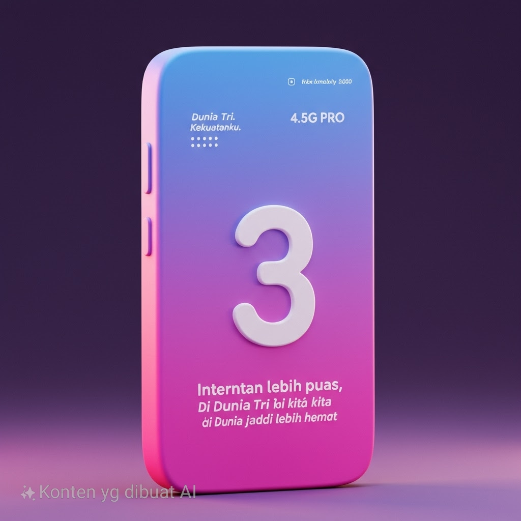 KARTU PERDANA THREE TRI 3 paket data 3gb nasional(SEGEL)