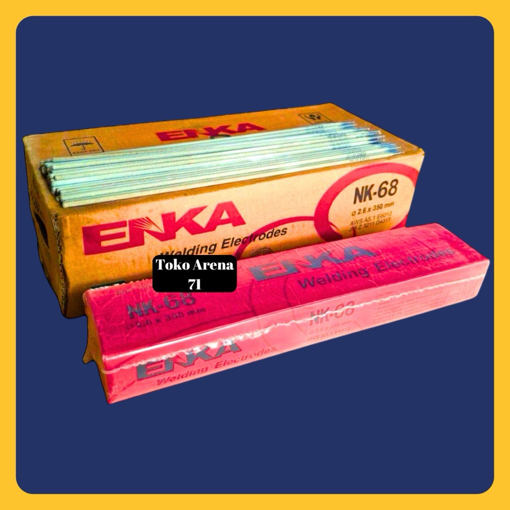 (1 Dus) Kawat Las 2.6mm 20Kg ENKA NK68 / ENKA Kawat Las Steel NK 68 - Steel Welding Electrodes NK-68