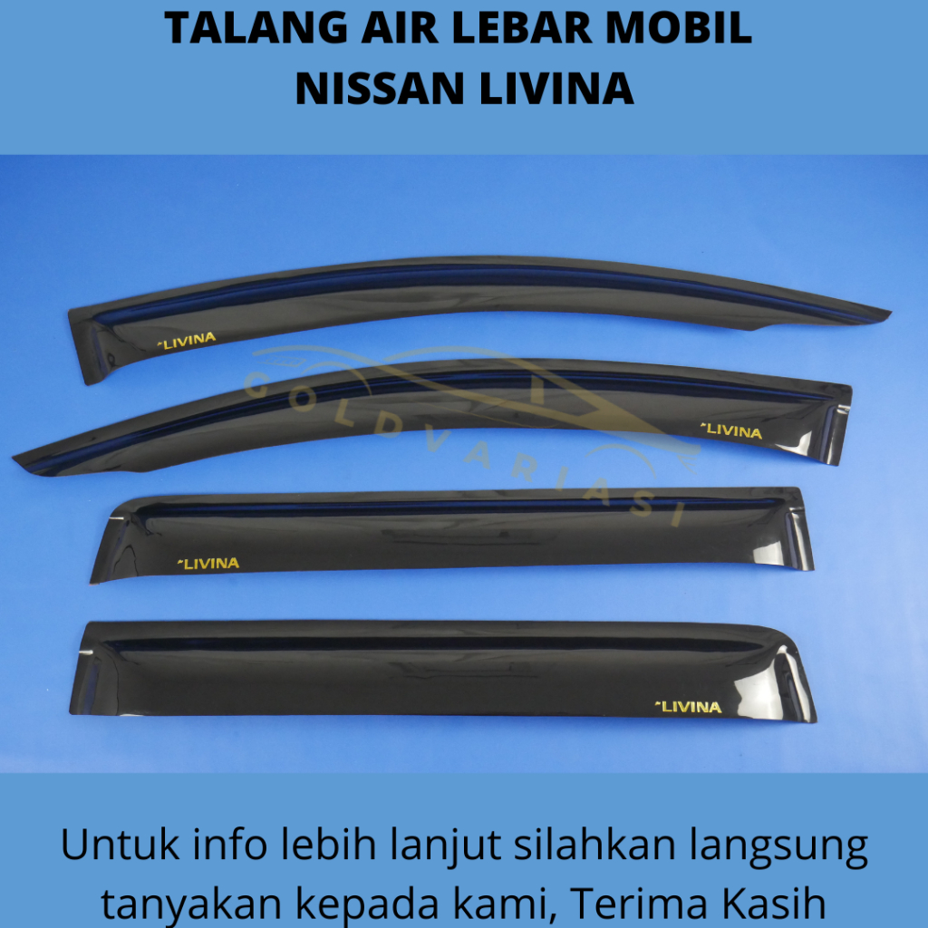 Talang Air Hitam Lebar Mobil Nissan Grand Livina 2007 2008 2009 2010 2011 2012 2013 2014 2015 2016 2