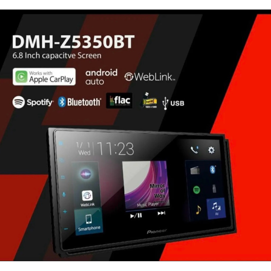 Pioneer DMH Z5350BT Head Unit 7” Apple Carplay Android Auto