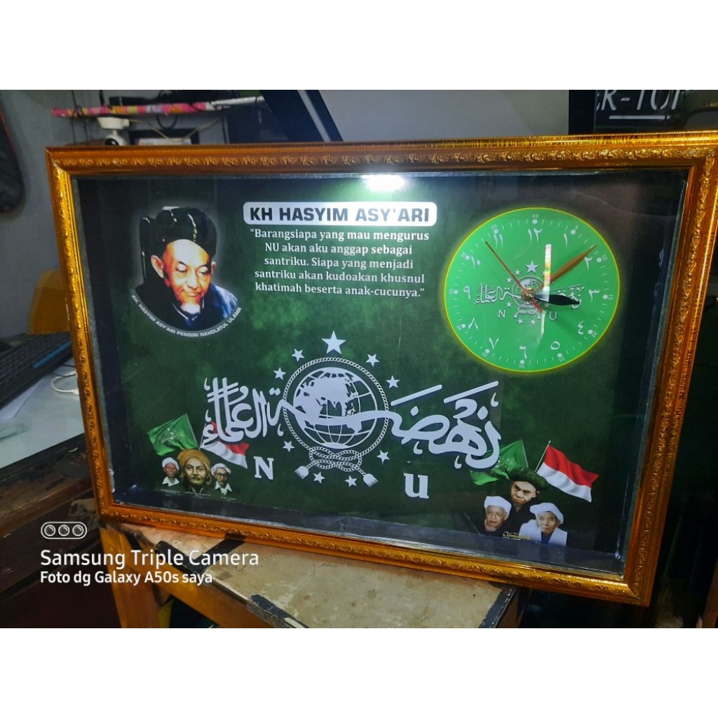 Jam Hiasan Dindiing, NU NAHDLATUL ULAMA, KH. Hasyim Asy'ary Dekorasi Pajangan Rumah.