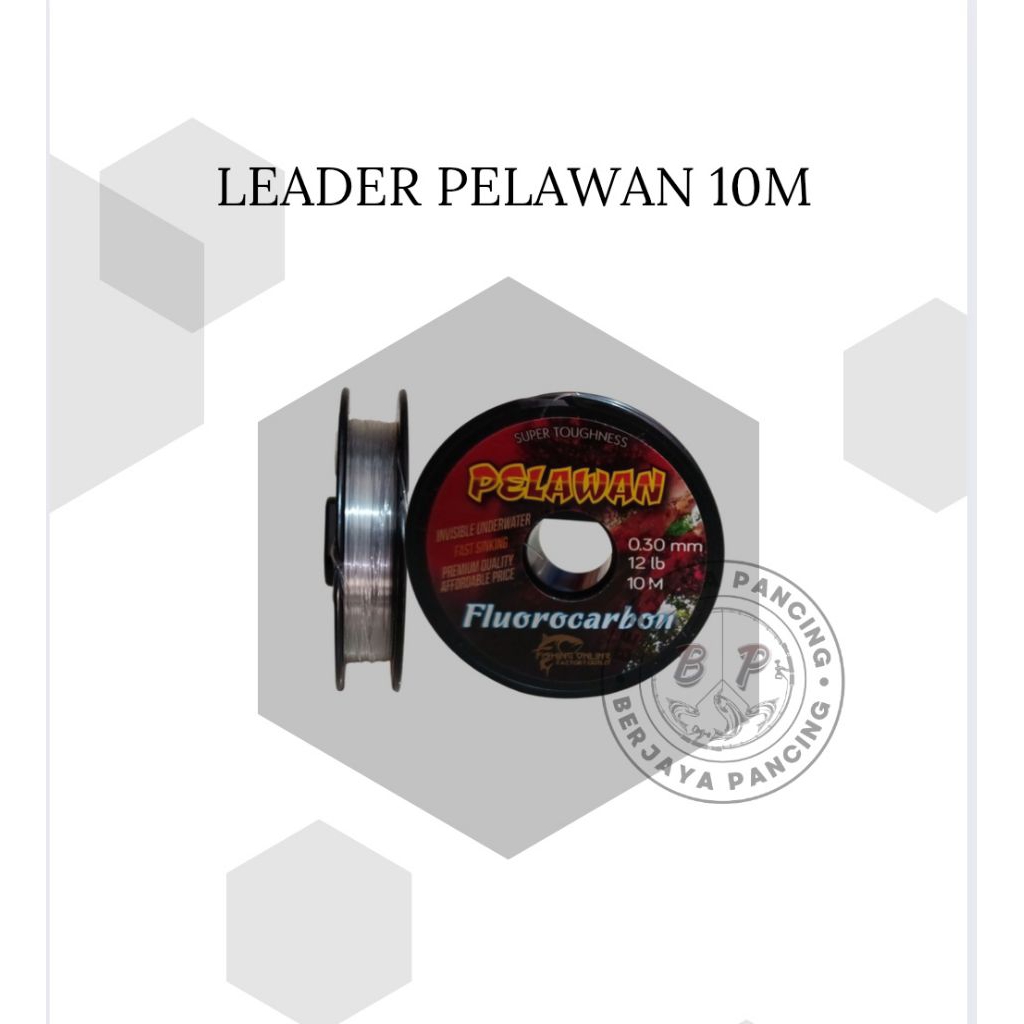 Leader Pelawan Fluorocarbon 10m