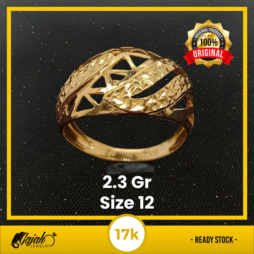 Cincin Emas 17K - Toko Emas Gajah - 2.3 Gram 2201