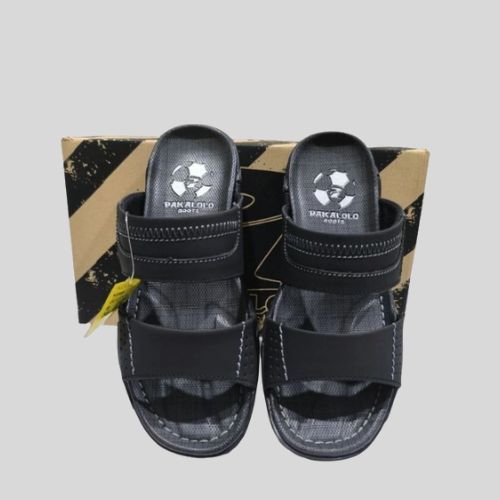 PAKALOLO Sandal Pria Kulit Casual Slip On Sol Bola Pria 38-44 Coklat Hitam Tan Putih