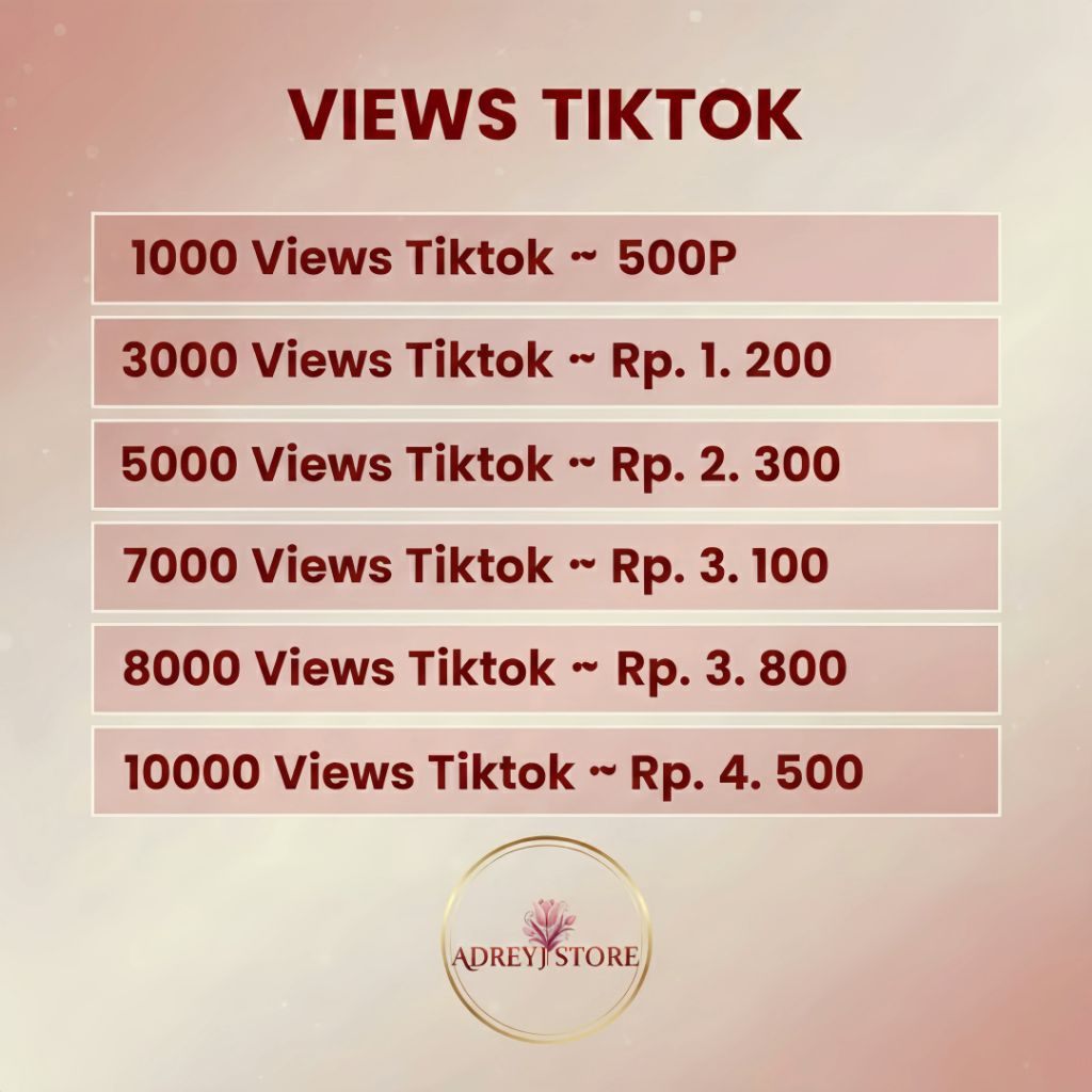 VIEWERS TIKTOK PERMANEN, TERMURAH.