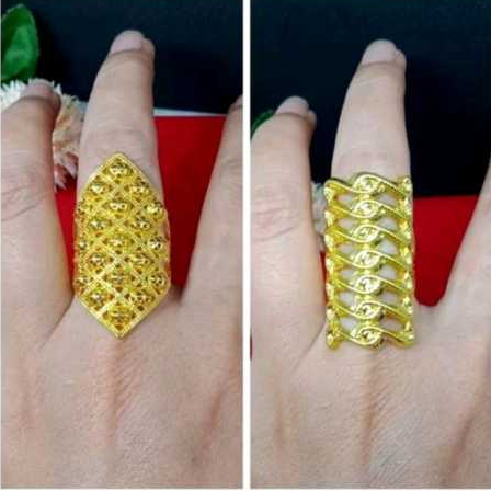 CINCIN TITANIUM WANITA DUBAI LAPIS EMAS24K