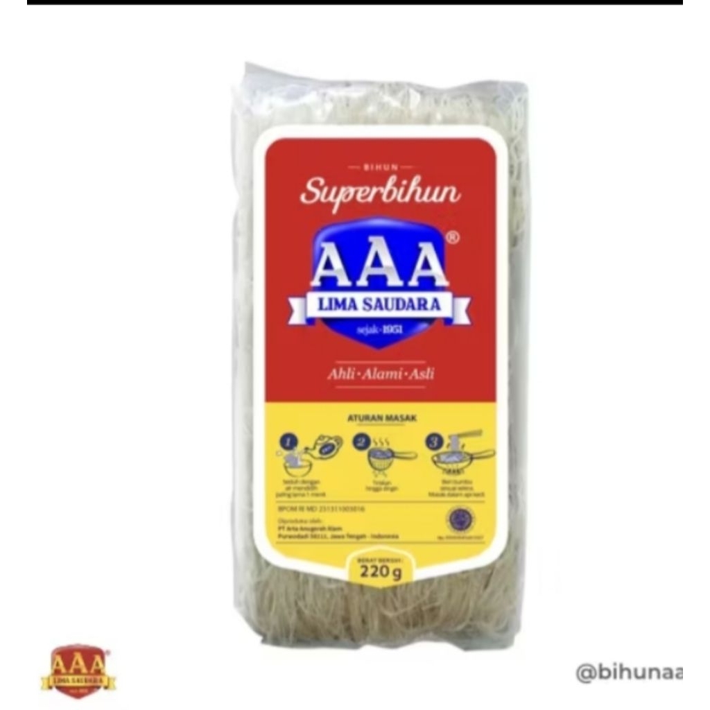 Superbihun AAA Lima Saudara 220 gr | Bihun Beras