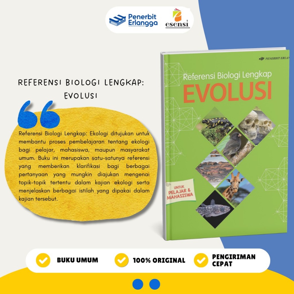 [Erlangga Official] Buku Referensi Umum: Referensi Biologi Lengkap - Evolusi