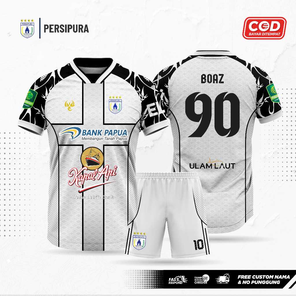 Kaos Persipura Suporter Version - Baju Persipura - Jersey Persipura Gratis Tambah Nama dan Nomer Pun