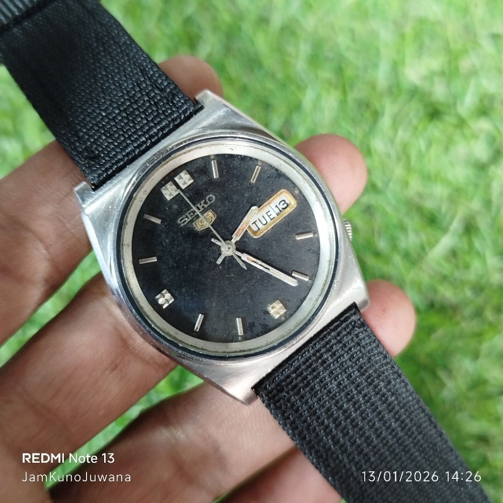 jam tangan vintage pria SEIKO 5 AUTOMATIC 6309 original