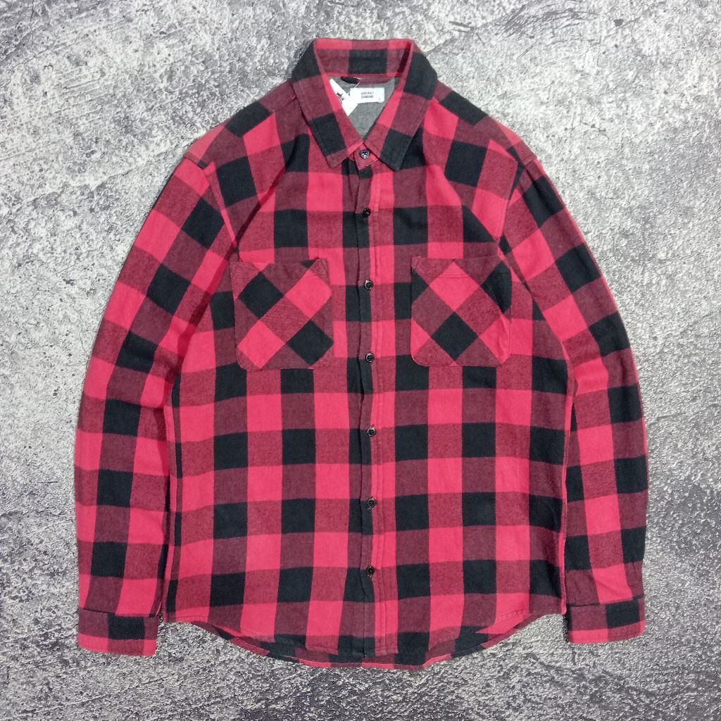 Kemeja flanel lengan panjang BROWNY STANDARD kotak kotak kemeja casual murah size M