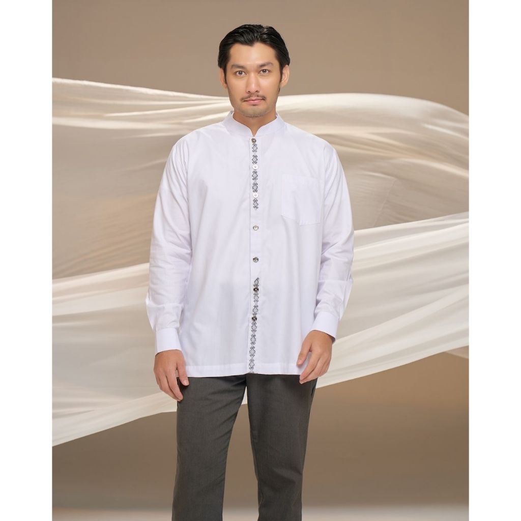 Ranti - Tivara Koko - Koko Casual - Koko Lengan Panjang - Koko Putih