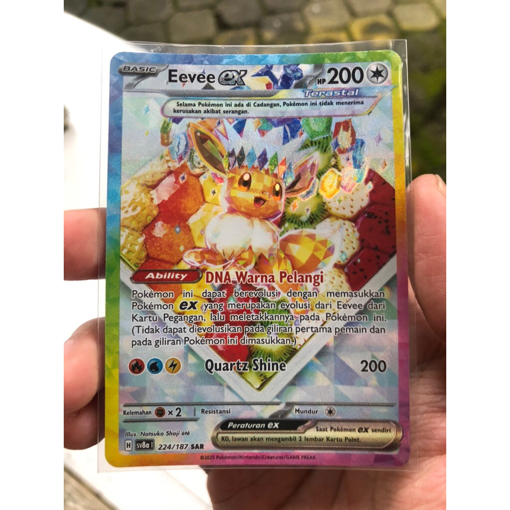 Eevee EX SAR, eevee kue, Pokemon TCG Indonesia