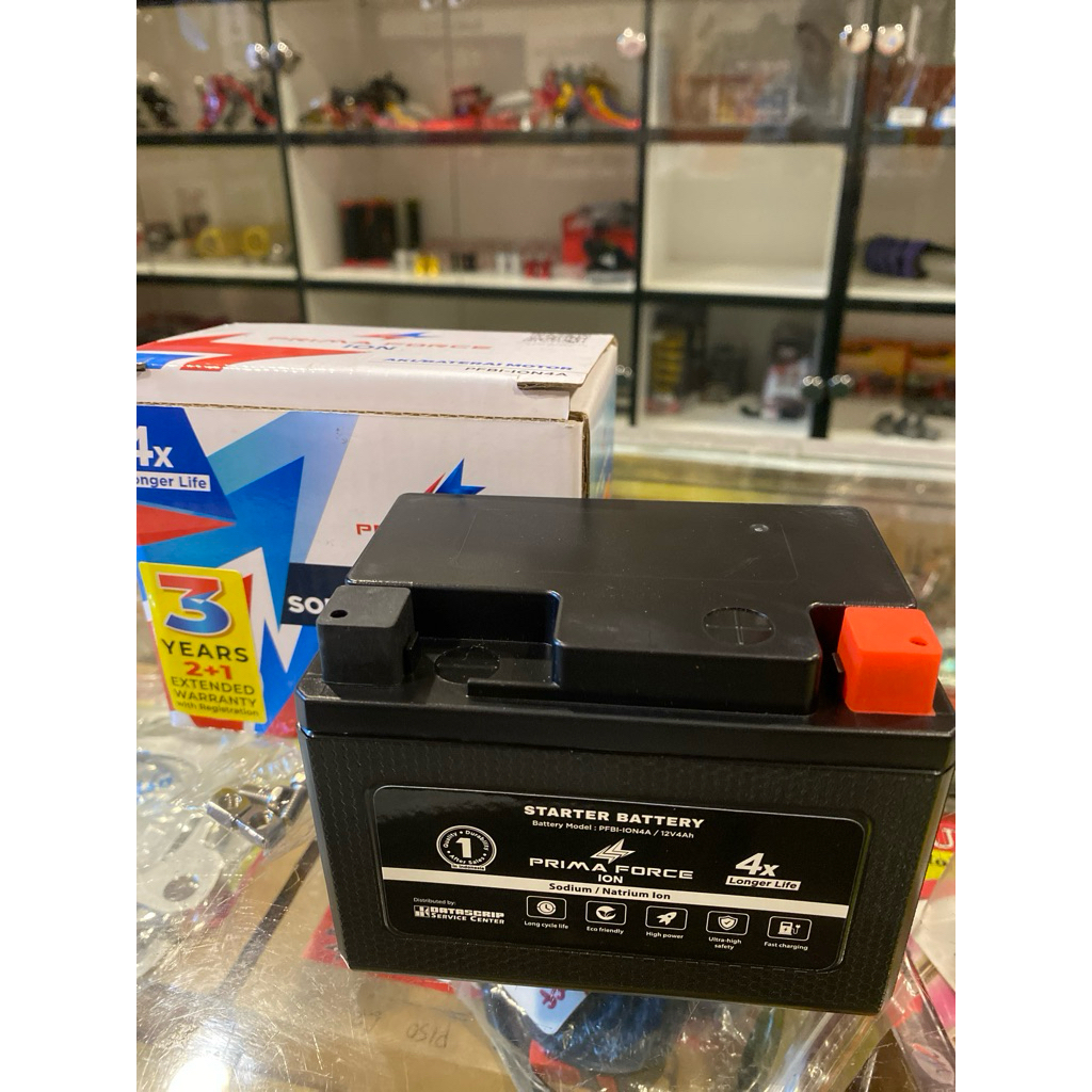 Aki Accu Baterai Motor GTZ5S Prima Force ION Sodium ION 12V 4AH