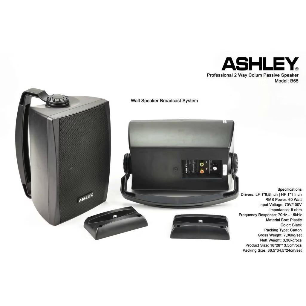 SPEAKER ASHLEY B65 6 INCH PASIF SPEAKER GARANSI ORIGINAL - HITAM