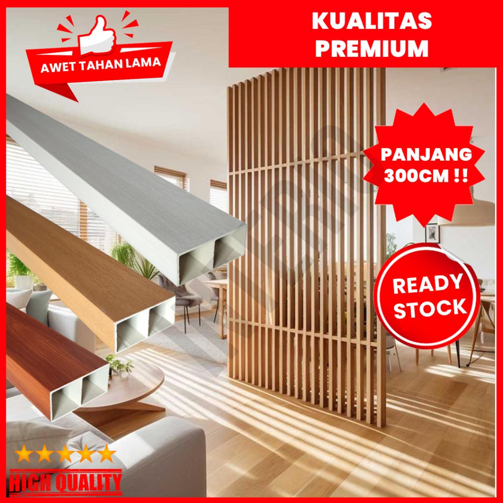 Kisi-Kisi Wpc Pembatas Ruangan / Partisi Hollow Indoor Wpc Kisi Kisi