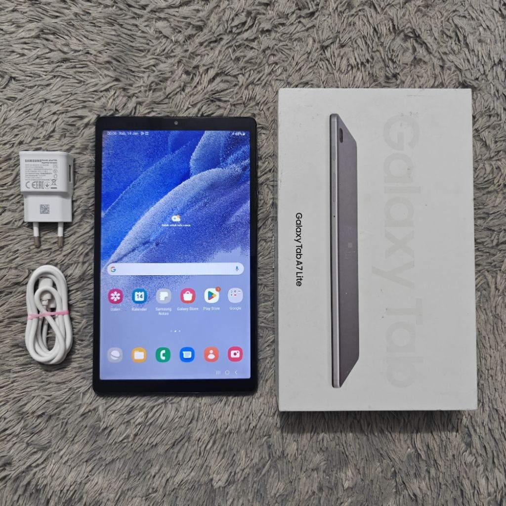 Samsung Tab A7 Lite 3/32 SM-T225 Second Normal Lengkap Siap Pakai