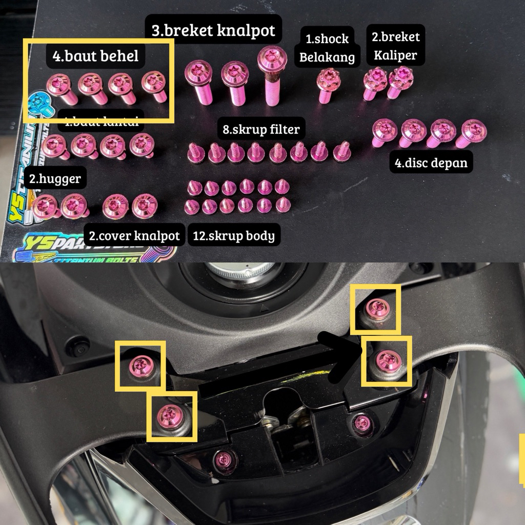 baut Titanium Begel Honda stylo beat scopy