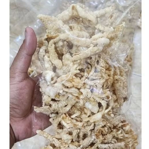 kerupuk kulit ceker ayam / cemilan kerupuk kulit