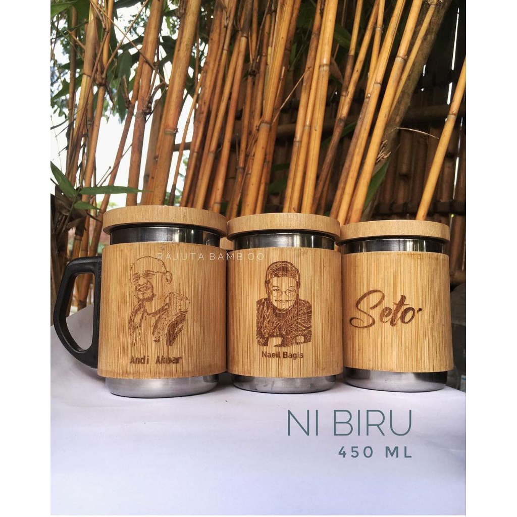Mug Unik Bambu Stainless Nibiru