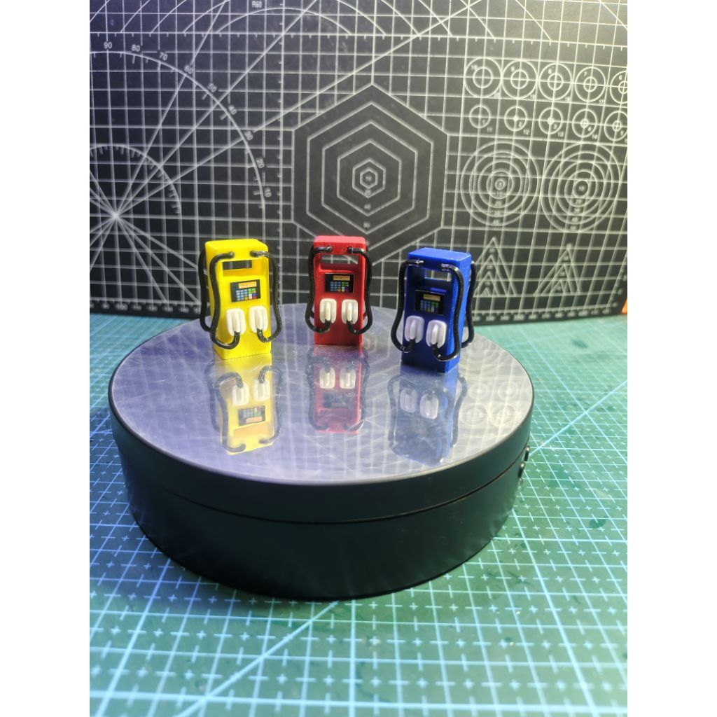 Aksesories Diorama Skala 1/64 Miniatur Mesin Pom Bensin 2 sisi Cocok Untuk hotwheels MB Tomica dll