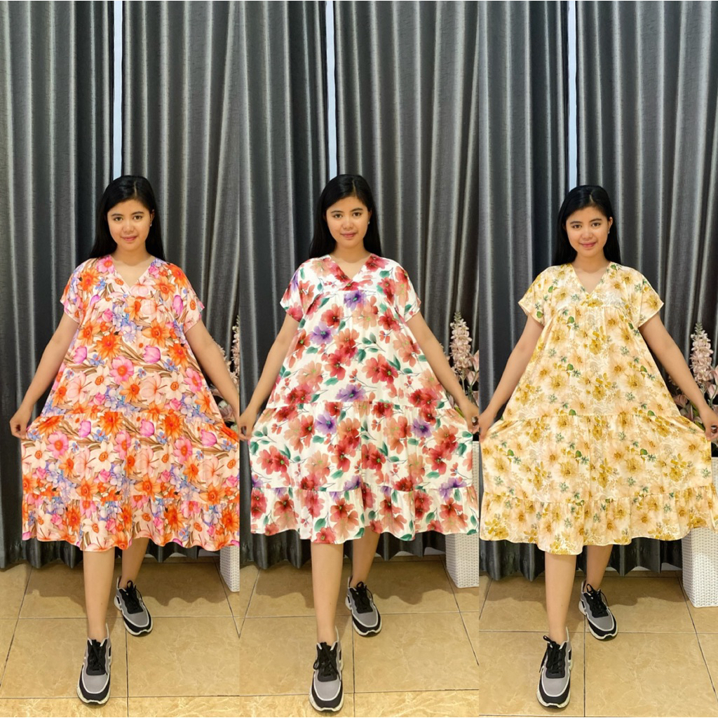 Masayu Homedress Rayon Premium Motif Bunga