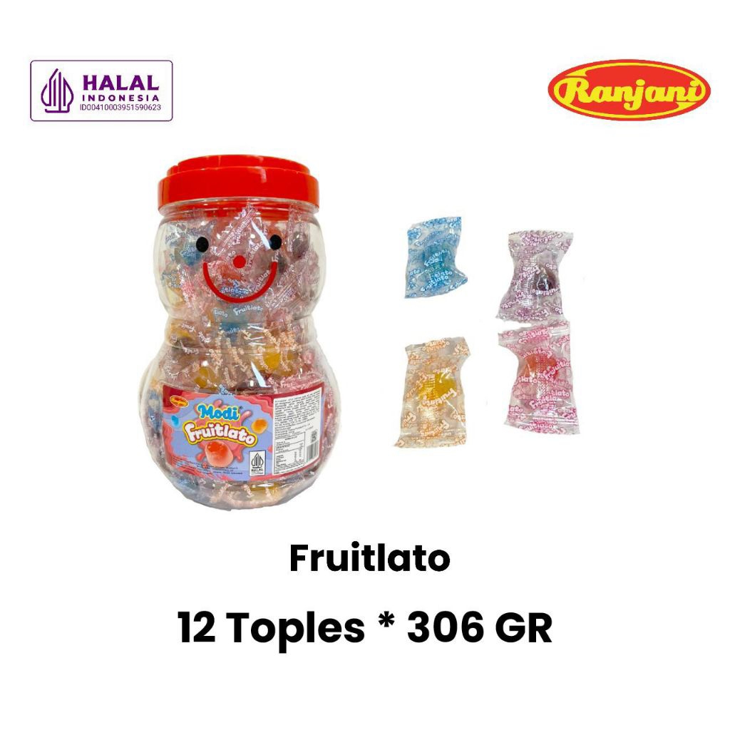 Modi Fruitlato 306g permen lunak Ranjani