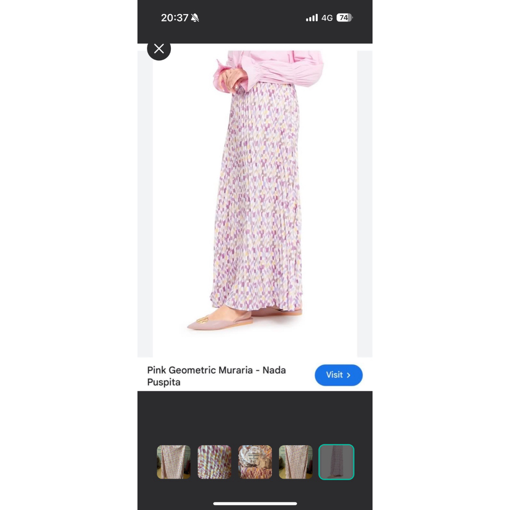 nada puspita x cotton ink - pink geometric