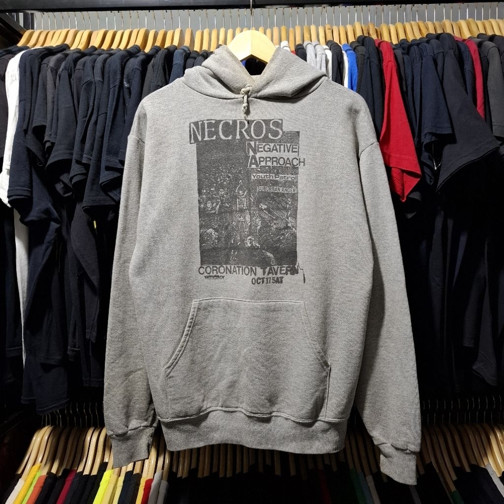 hoodie band hardcore punk NECROS negative approach original merch