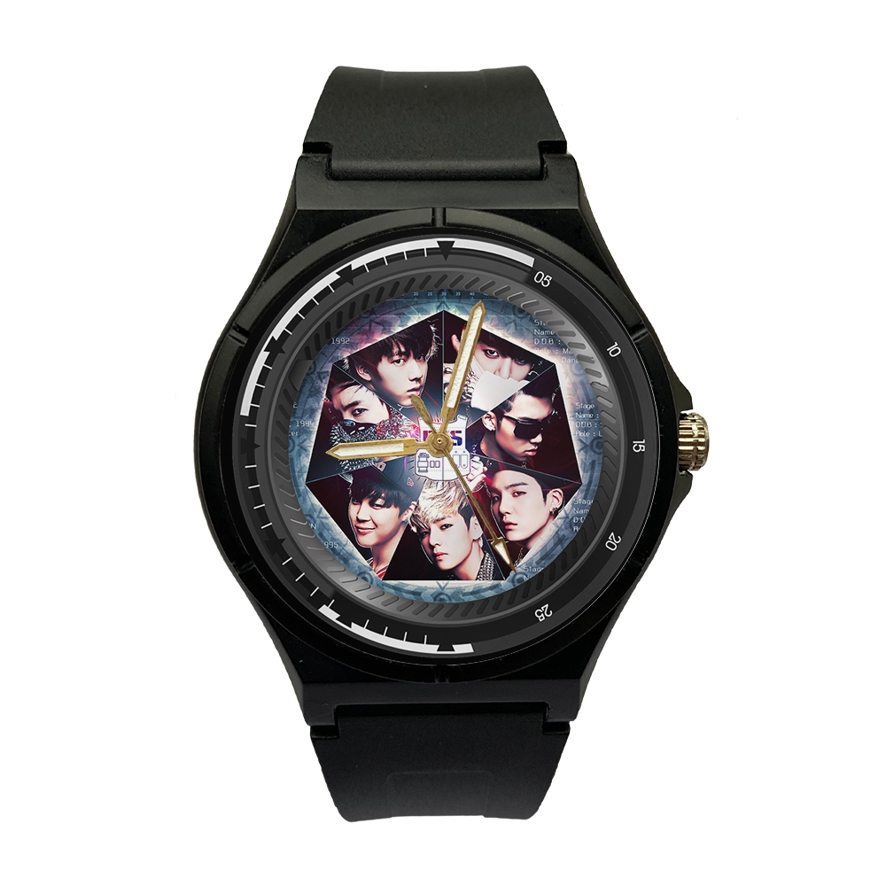 Jam Tangan Pria Wanita Anak Kpop BTS Free Box dan Baterai Fikastore
