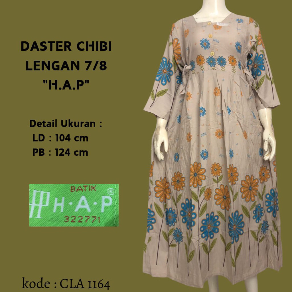 DASTER CHIBI LENGAN 7/8 BUSUI BY BATIK HAP