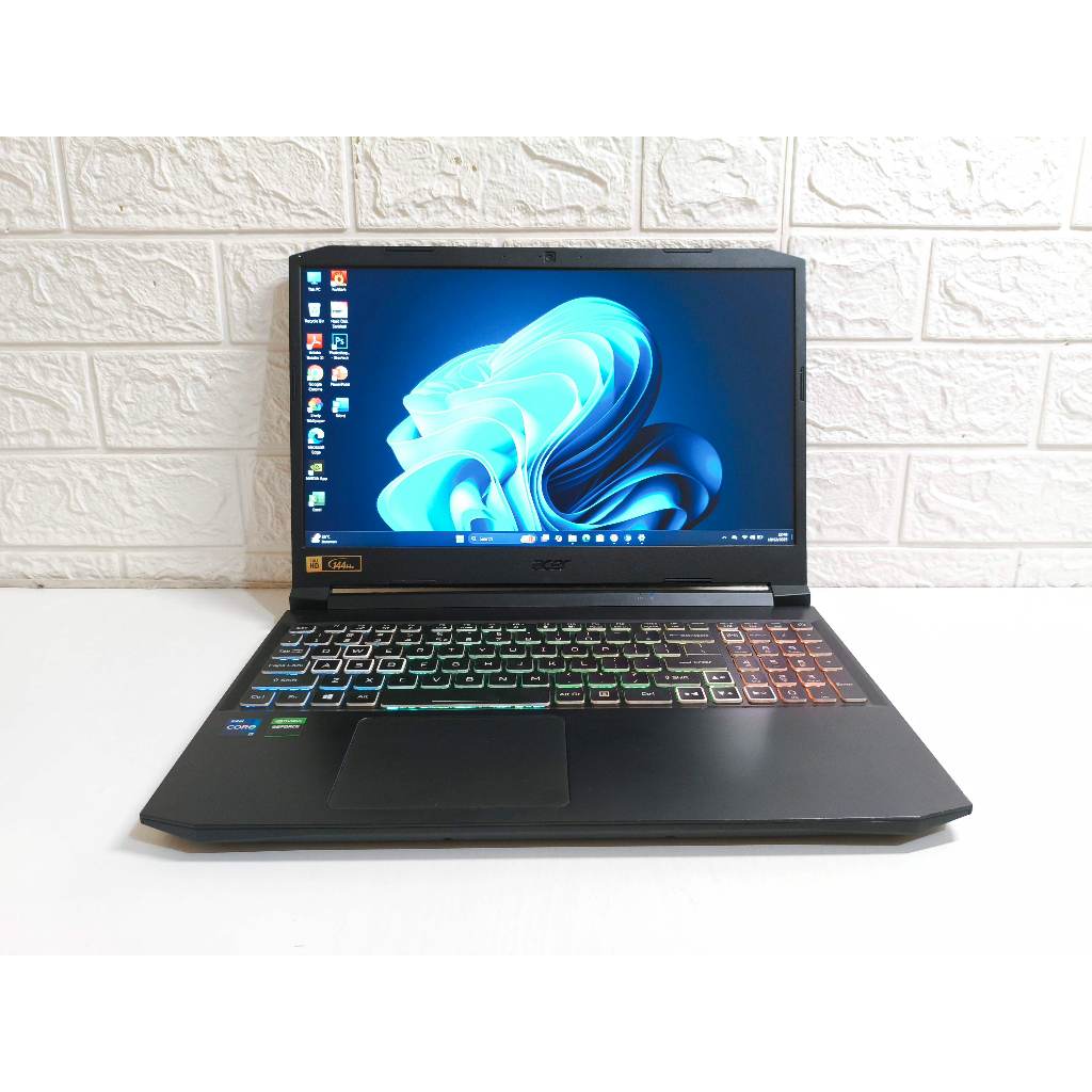 Acer Nitro 5 AN515-57 | Core i7 11800H Nvidia RTX 3050 4GB | RAM 16GB Laptop Gaming Bekas Gen 11