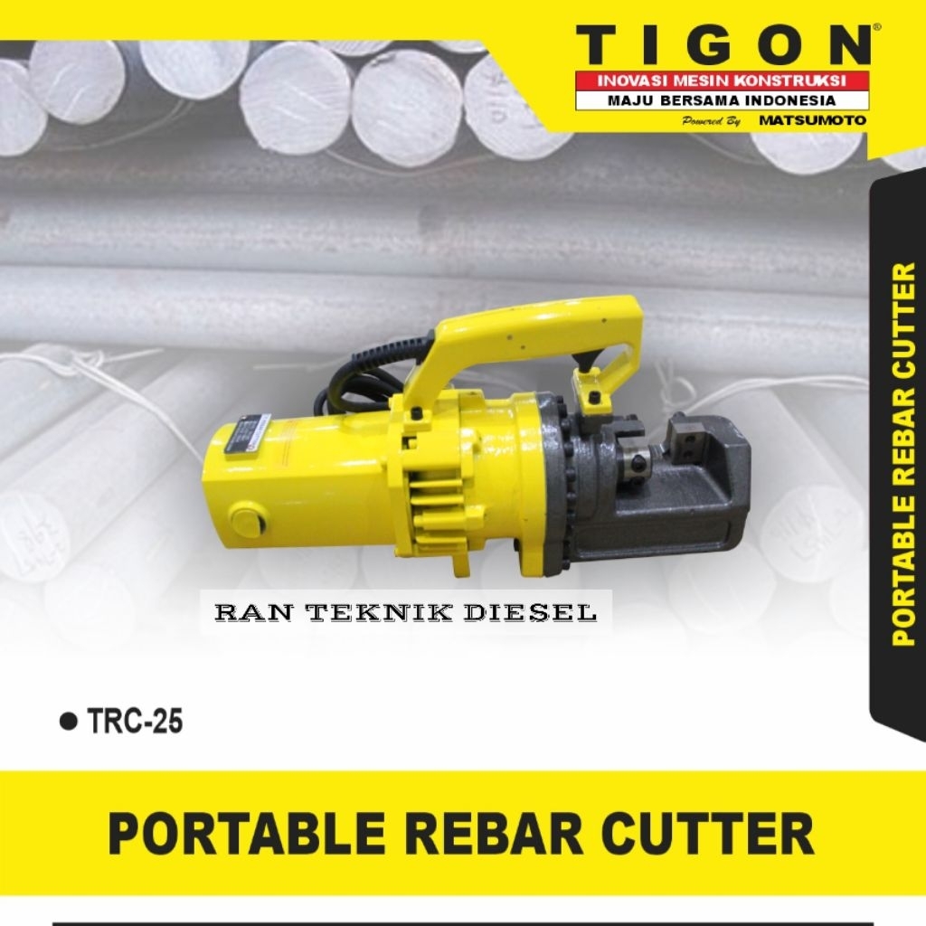 Mesin Potong Besi TIGON TRC 25 / Portable Rebar Cutter