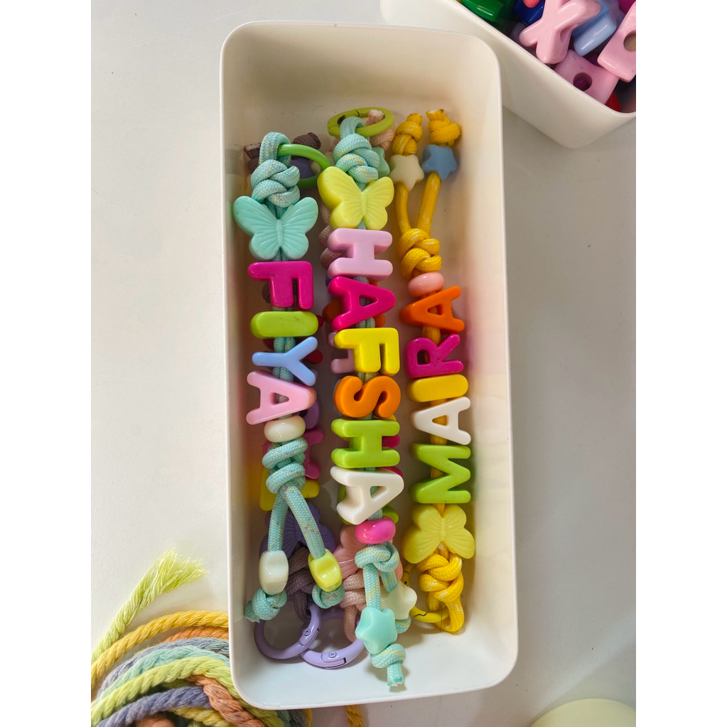 Gantungan Nama Custom Anak Handmade Lucu Gantungan Tas Botol Minum Sekolah