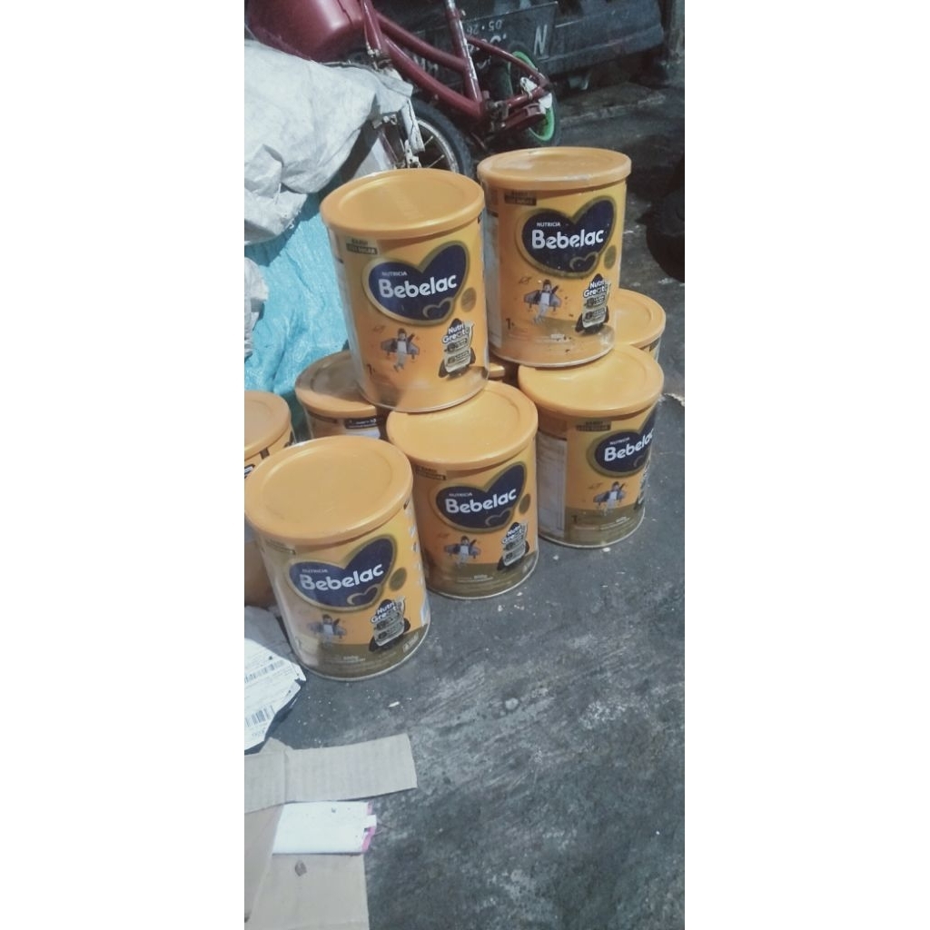 kaleng kosong bekas susu bebelac 800g
