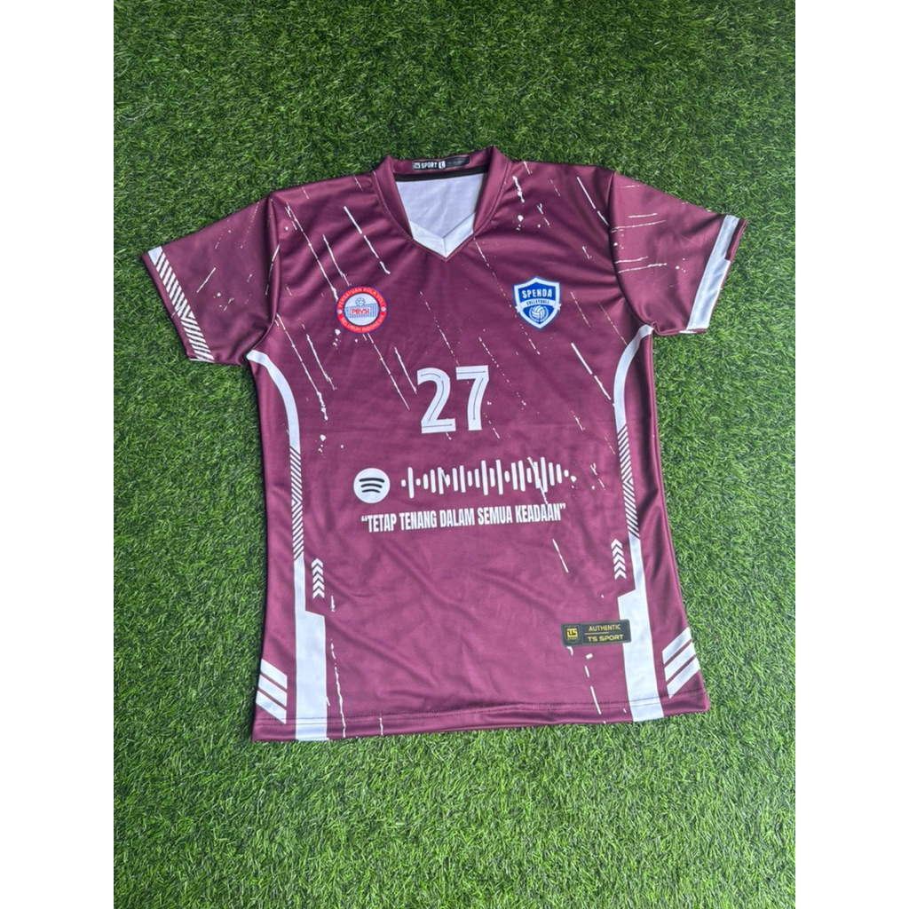 Kaos Jersey Voli Full Printing Gratis Tambah Nama Nomor Logo Sponsor