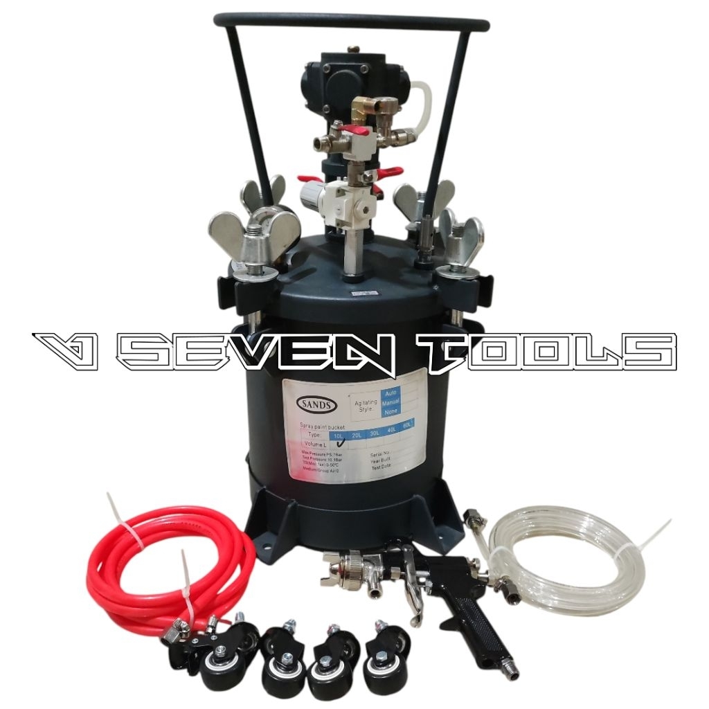 Paont Tank 20 Liter Pressure Tank SANDS Alat Pengaduk Cat Plus Spray Gun