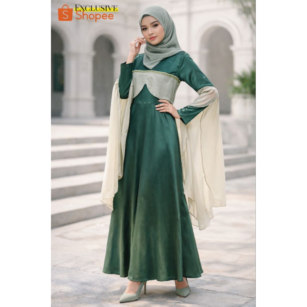 PL  BAJU/GAMIS PESTA NAWANG WULAN SAGE/LEBARAN MEWAH