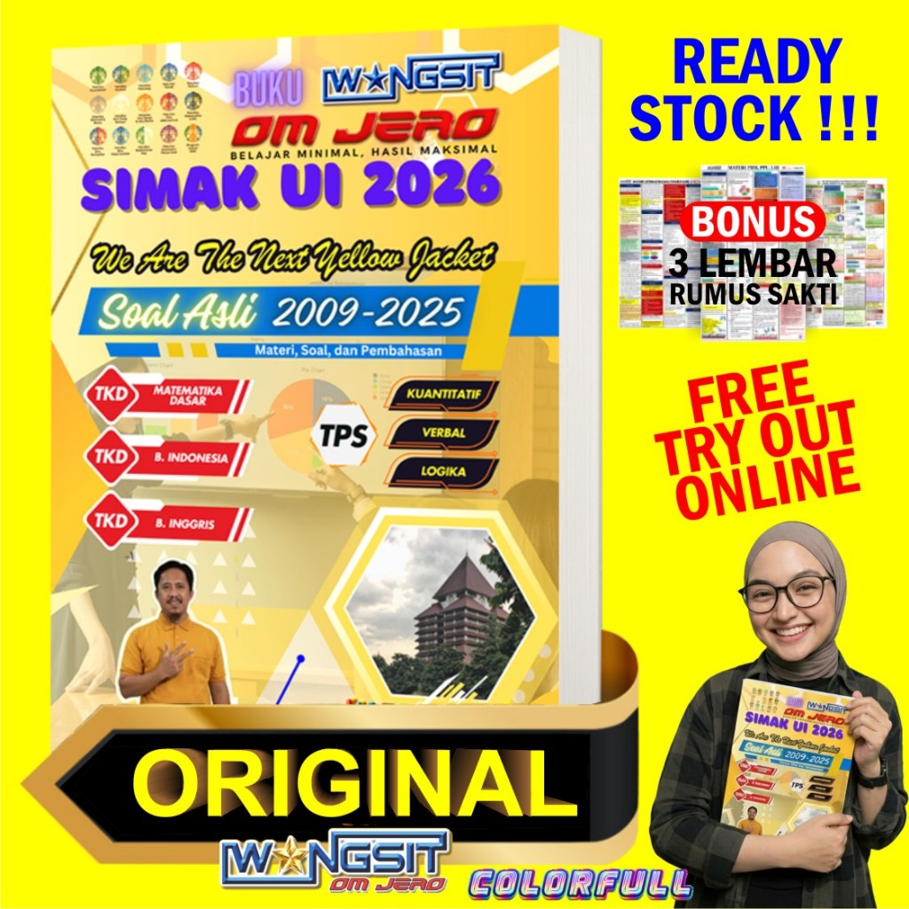 SIMAK UI 2026 - ORIGINAL Buku Wangsit OM JERO UTBK SNBT SIMAK UI 2026