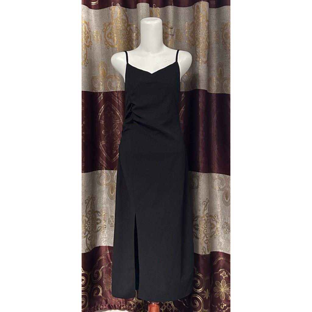 preloved dress wanita pressbody serut model belah depan | dress formal | dress dinner