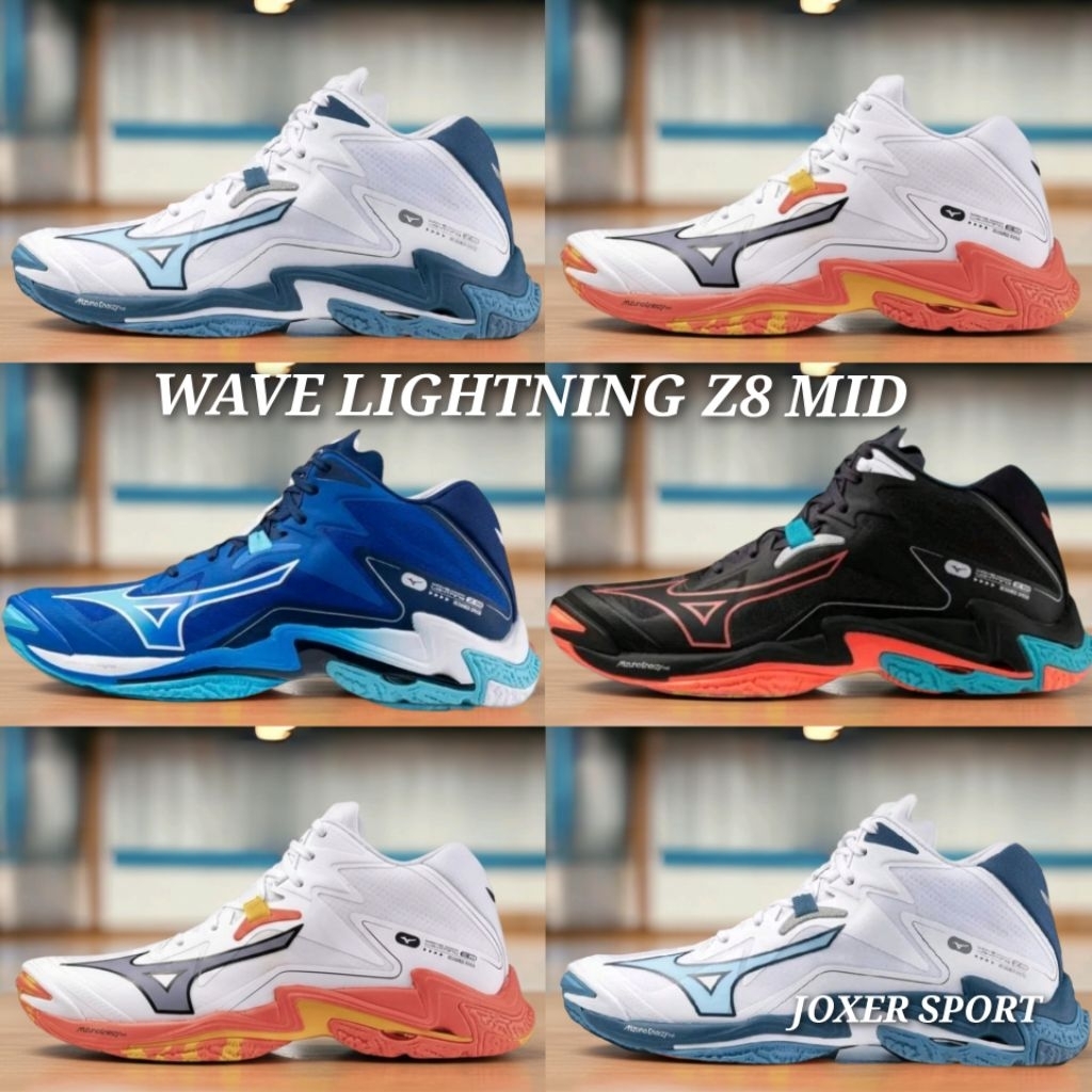 Mizuno Wlz 8 Mid Super premium Original Sepatu Olahraga Sepatu Volly pria wanita