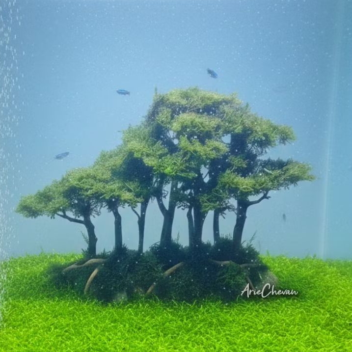 hiasan aquarium hardscape jungle pohon bonsai untuk aquascape 20cm