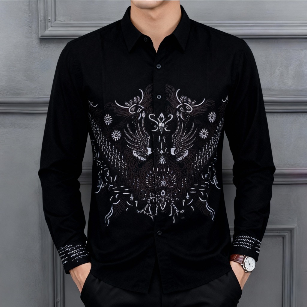 Raw And Denim Kemeja Batik Pria Lengan Panjang