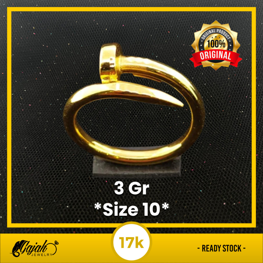 Cincin Emas 17K - Toko Emas Gajah - 3 Gram 2167