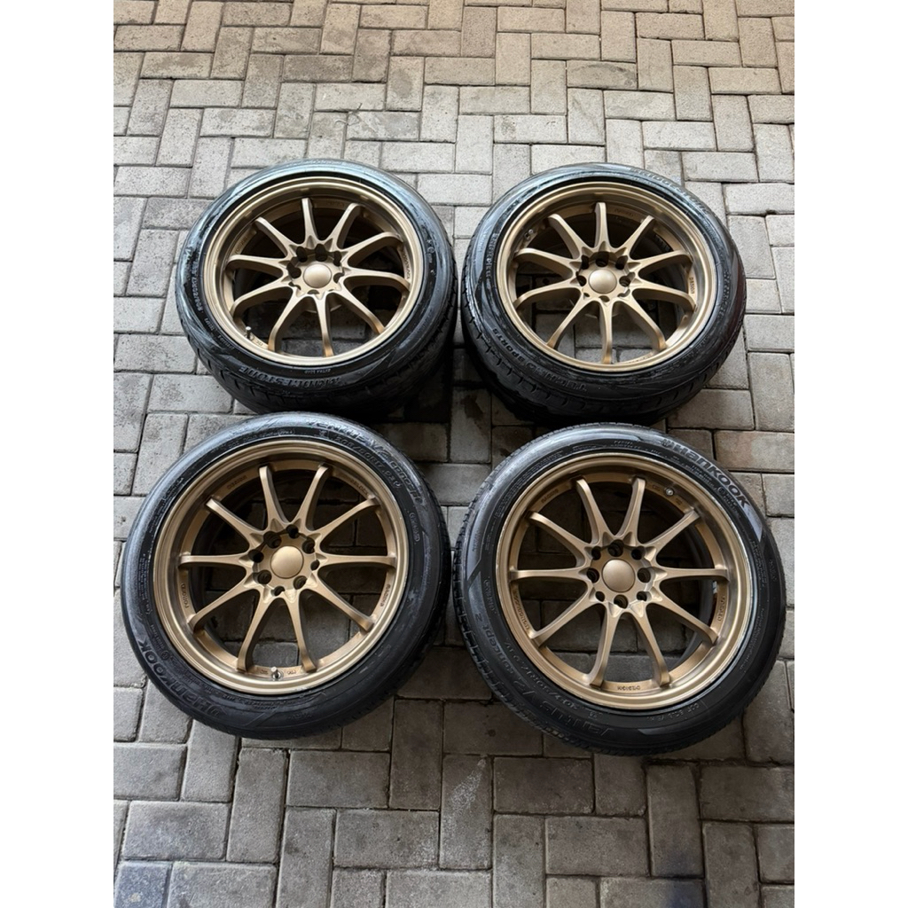Velg ce28 R17 double pcd (4x100 , 4x114) + ban 80%