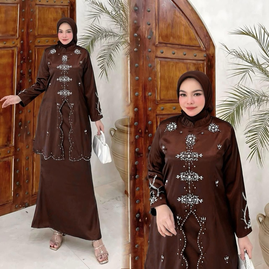 Rysfashion - Set Tunik Yokohama - Baju Kurung Setelan Rok - Tunik Kurung Malaysia - Setelan Baju Tun