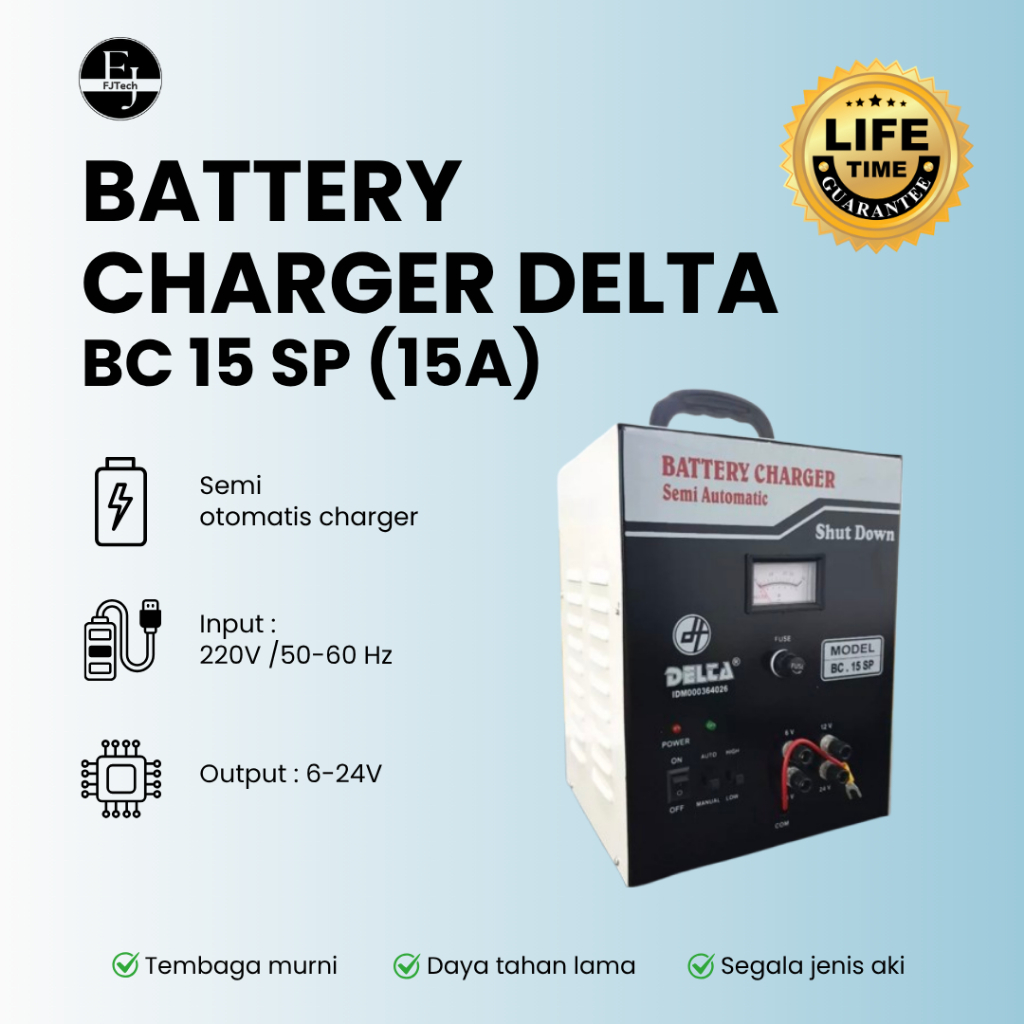 CAHRGER AKI DELTA BC/BATTERY CHARGER/CARGER/PENGISI AKI DELTA 10-60AMPERE